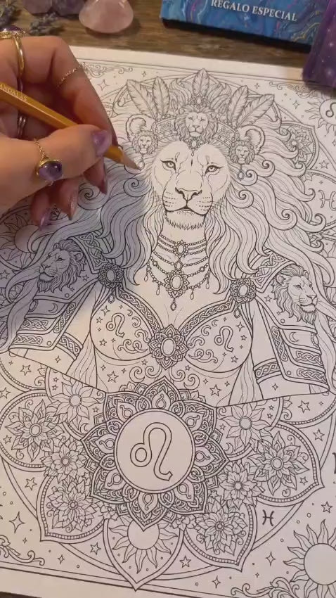 ASTRO & TAROT – Libro de Colorear Premium (Bilingüe) + Amazonas del Zodíaco de REGALO